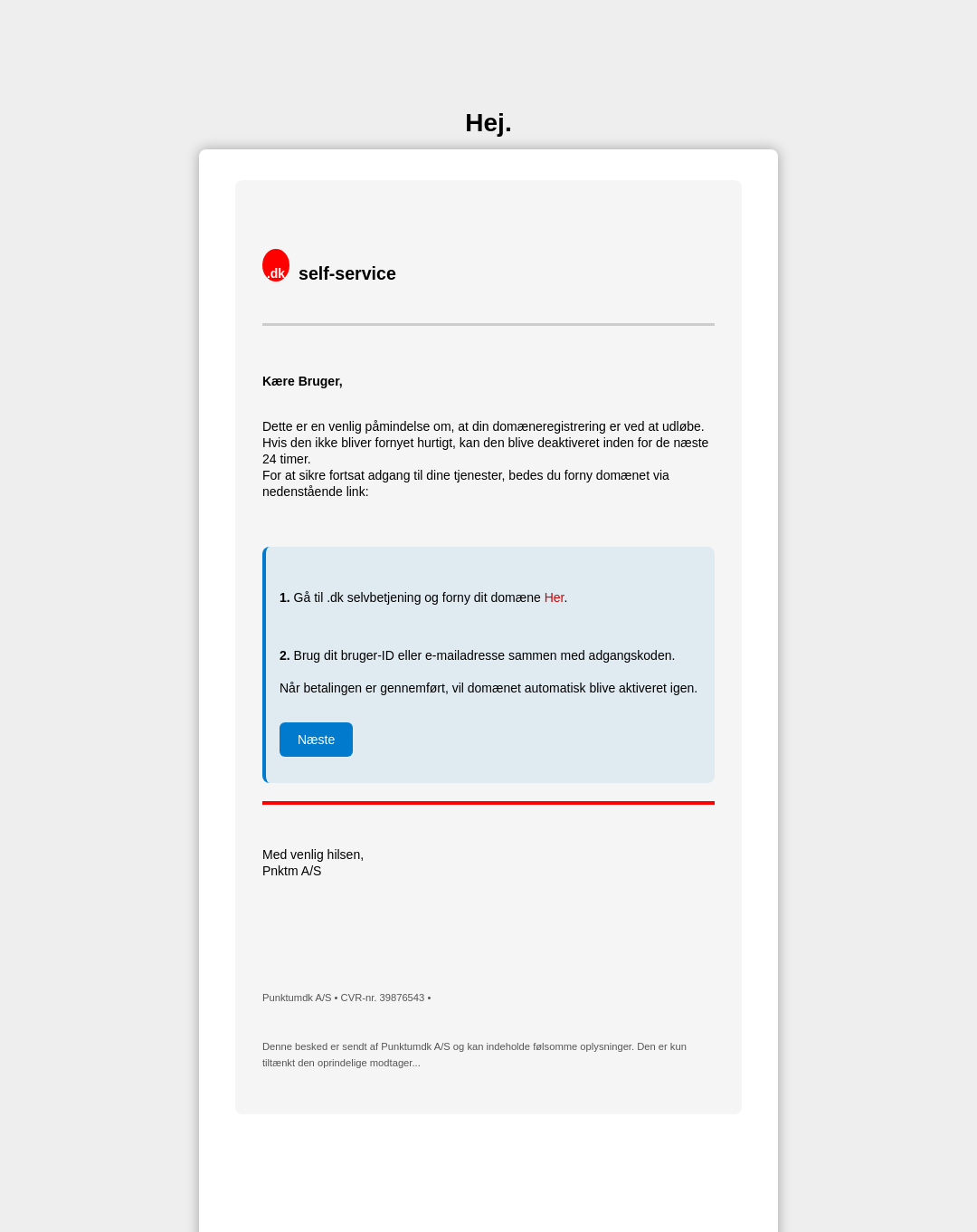 Screenshot of the phishing page