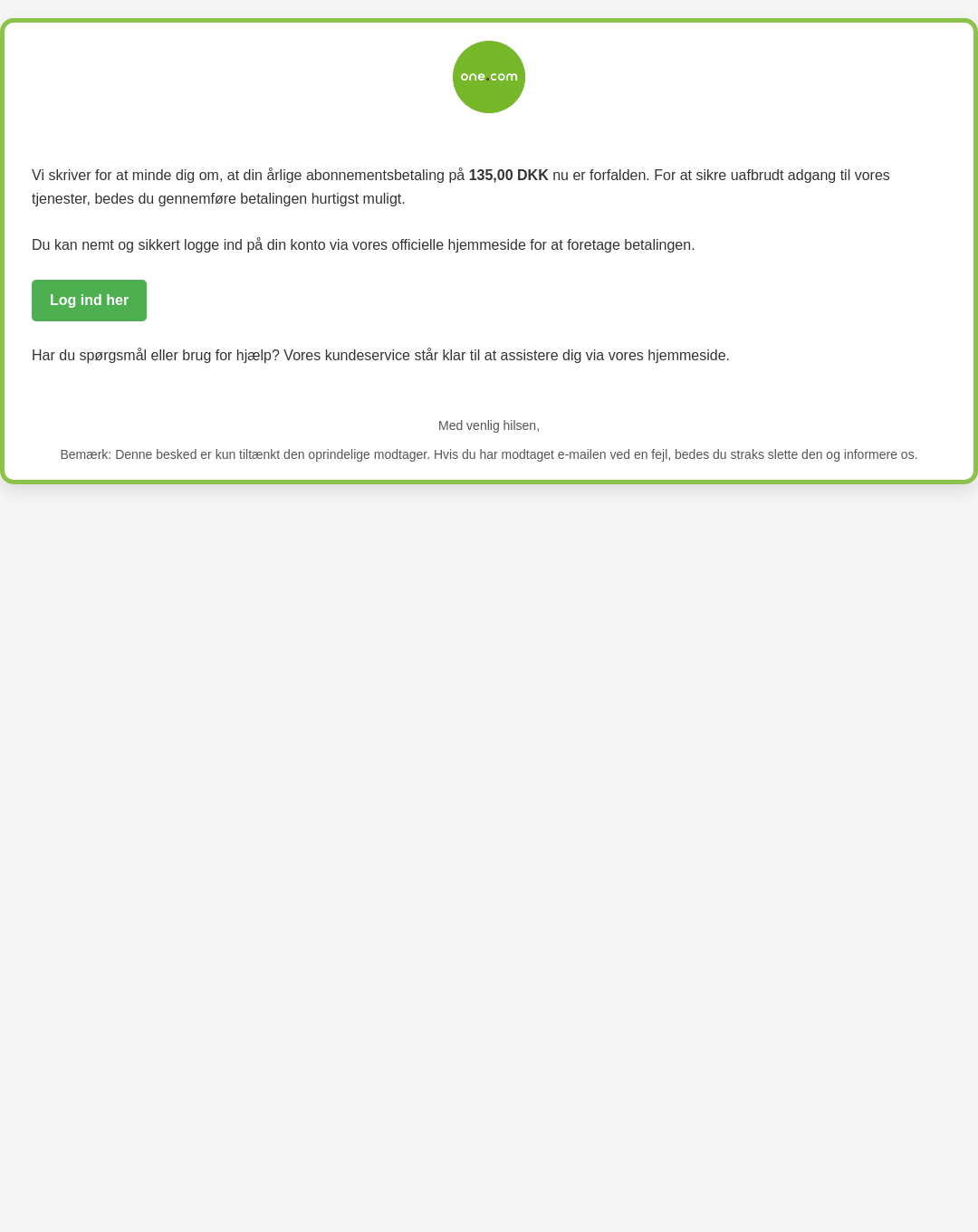 Screenshot of the phishing page
