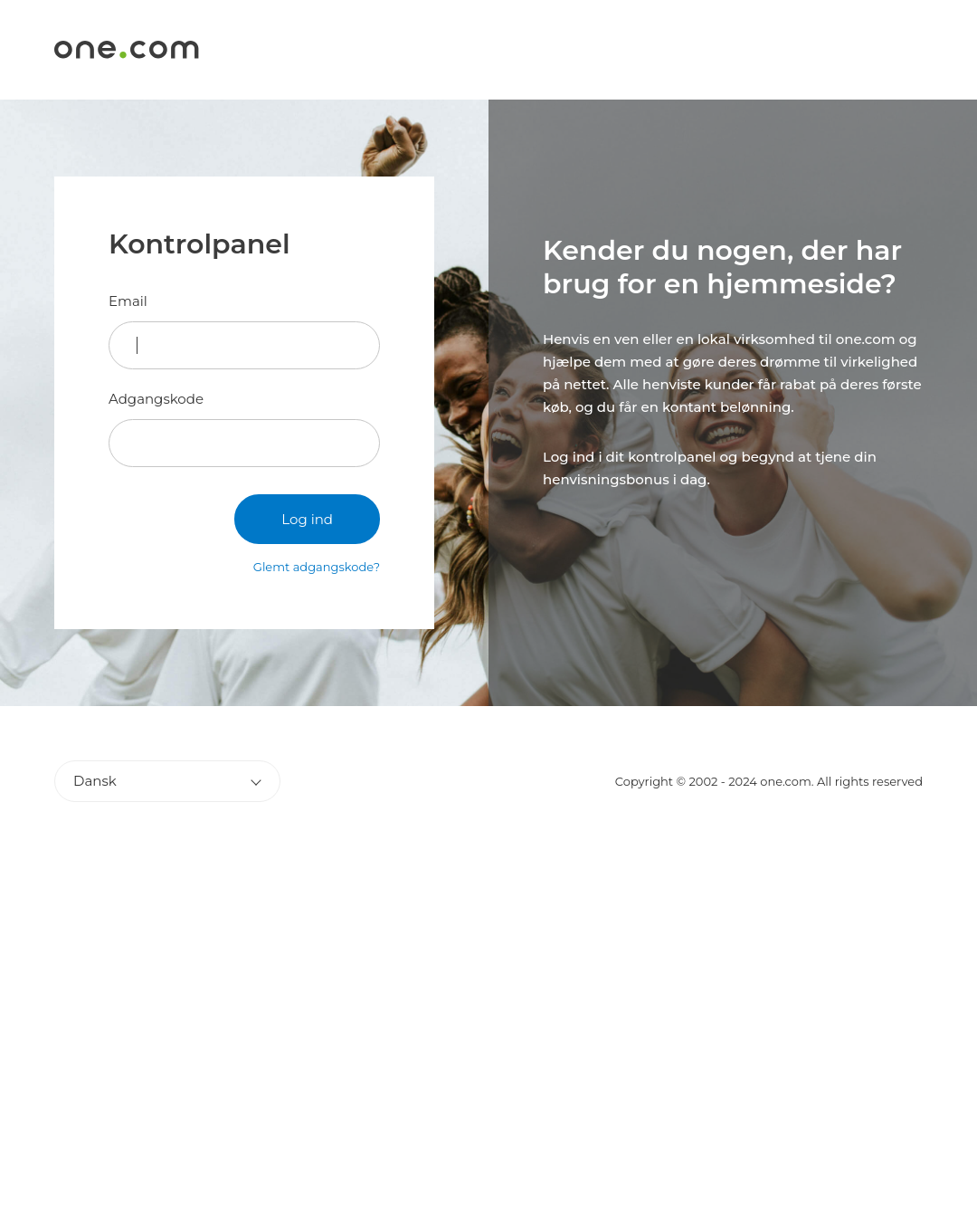 Screenshot of the phishing page